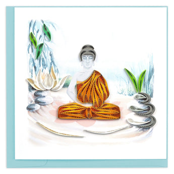 Quilled Buddha Greeting Card - Quilling Card - Greeting Card
