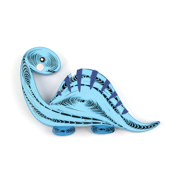 Dinosaur Ornament - Single - Quilling Card - Ornament