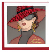 Quilled Fashion Birthday Greeting Card