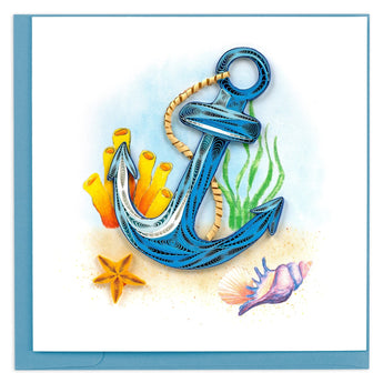 Quilled Anchor Greeting Card - Quilling Card - Greeting Card