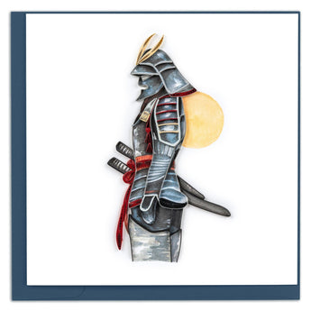 Quilled Male Samurai Greeting Card - Quilling Card - Greeting Card