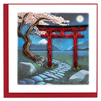 Quilled Torii Gate Greeting Card - Quilling Card - Greeting Card