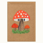 Wild Mushroom Handmade Greeting Card