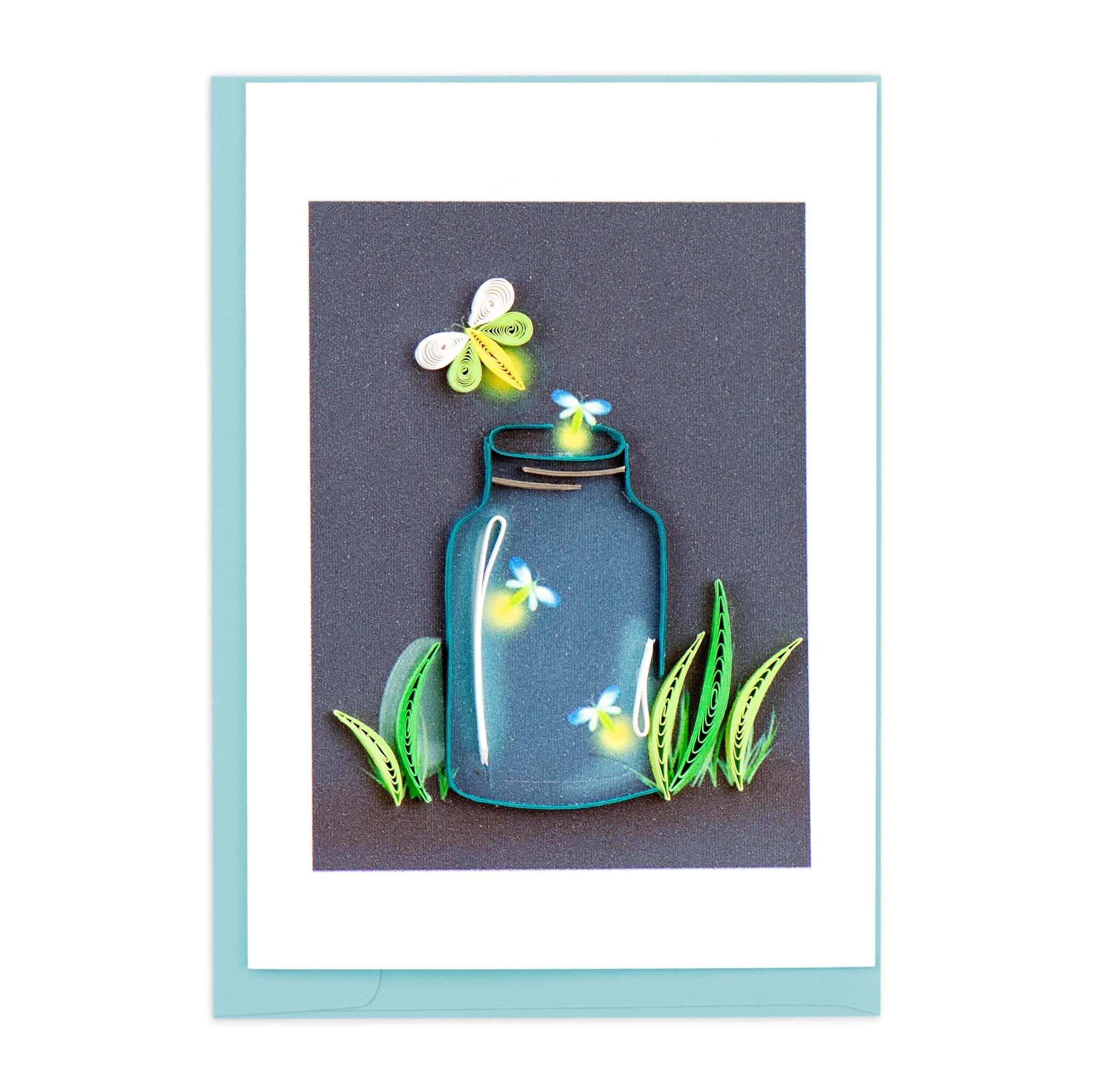 Quilled Fireflies Gift Enclosure Mini Card