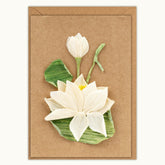 White Lotus Handmade Card