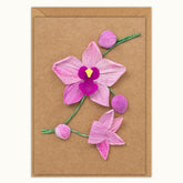 Purple Orchid Handmade Card