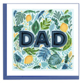 Quilled Botanical DAD Greeting Card