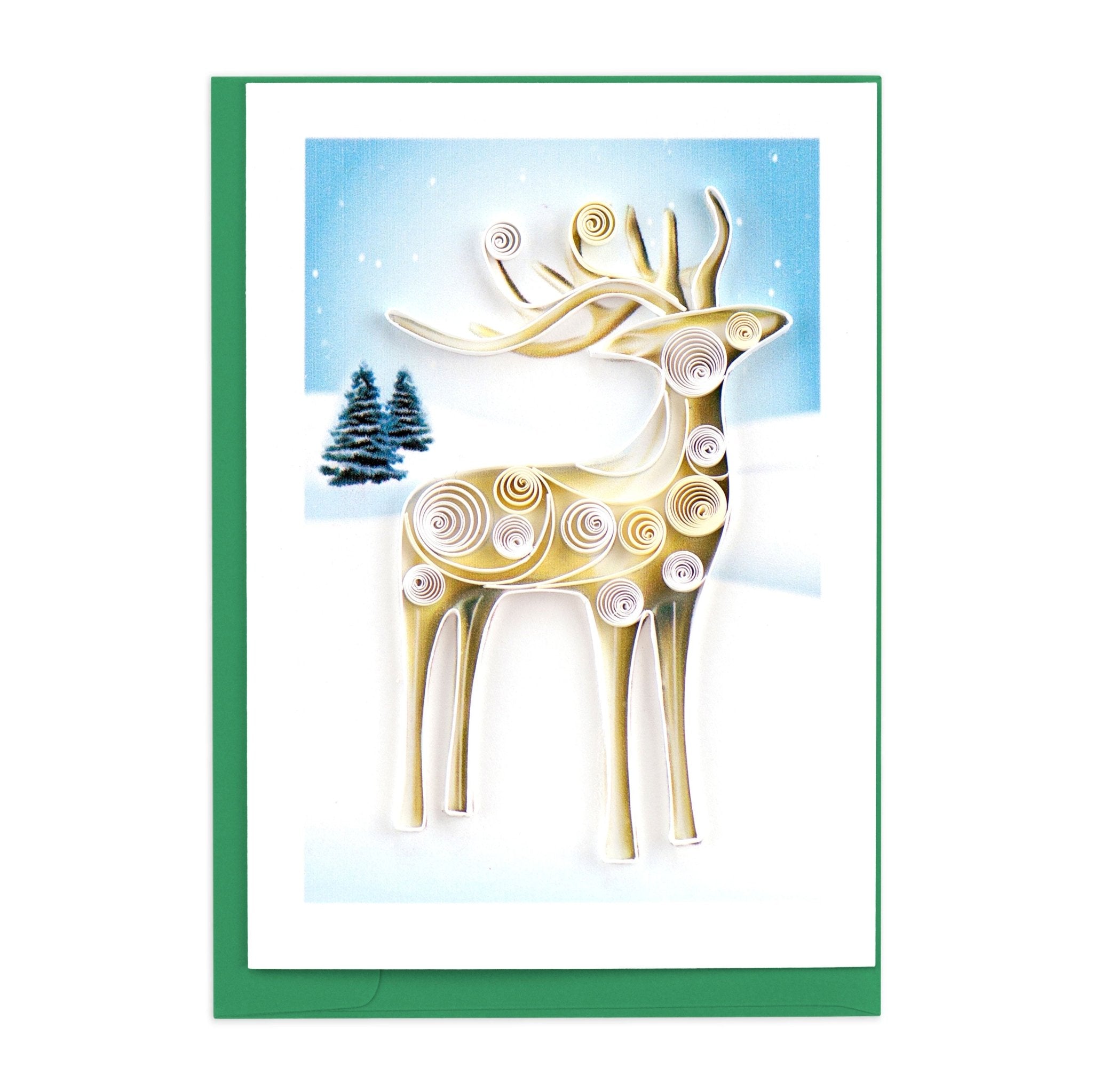 Quilled Reindeer Gift Enclosure Mini Card