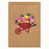 Wheelbarrow Garden Handmade Card