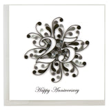 Quilled 25th Anniversary Card