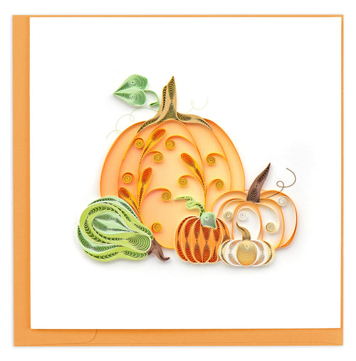 Quilled Assorted Pumpkins Greeting Card