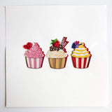 Quilled Cupcakes Wall Art