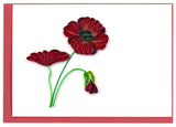 Quilled Red Poppy Notecard Box Set