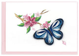 Quilled Blue Butterfly Notecard Box Set