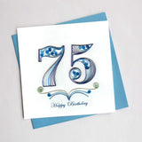 Quilled 75th Birthday Card