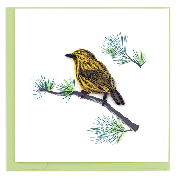 Quilled Yellow Warbler Greeting Card