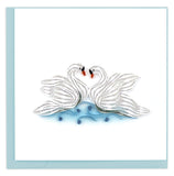 Quilled Swans Greeting Card