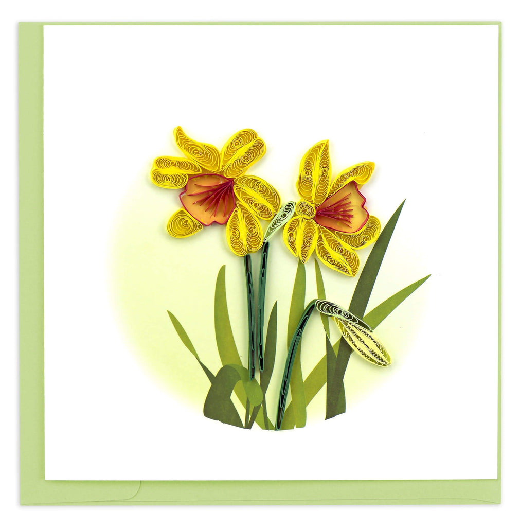 Handcrafted Daffodil Greeting Card Quilling Card¨