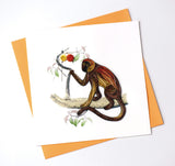 Quilled Monkey Greeting Card