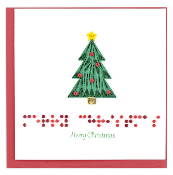 Quilled Braille "Merry Christmas" Card