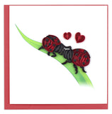 Quilled Ladybug Love Greeting Card