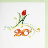 Quilled 20th Anniversary Card