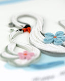Detail Shot of Quilled Mother's Day Swans