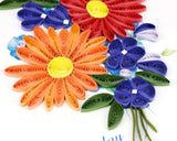 Quilled Birthday Wild Flowers Greeting Card