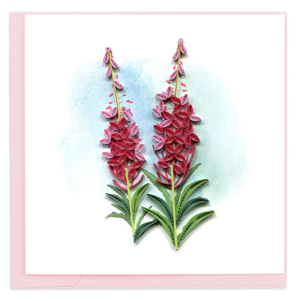 Quilled Fireweed Greeting Card