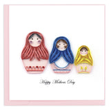 Quilled Mother's Day Nesting Dolls Greeting Card