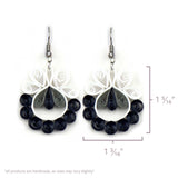 Black Bumble Swirl Quilled Earrings