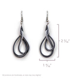 Black Infinity Knot Quilled Earrings