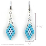 Blueberry Pixel Quilled Earrings