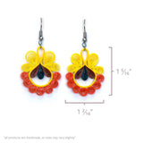 Bumble Swirls Quilled Earrings