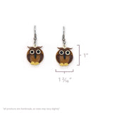 Chocolate Owlet Quilled Earrings