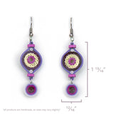 Crimped Charm Quilled Earrings