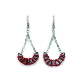 Scarlet Eclipse Quilled Earrings