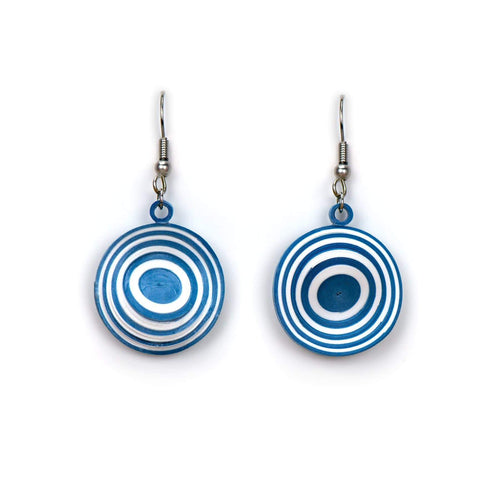 Blue Illusion Quilled Earrings