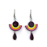 Rainbow Drop Quilled Earrings