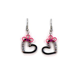 Bedazzled Heart  Quilled Earrings