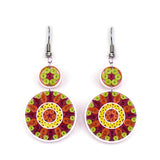 Watermelon Medallion Quilled Earrings