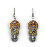 Bronze Coils Quilled Earrings