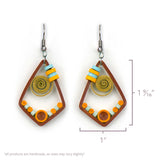 Earthy Fusion Quilled Earrings