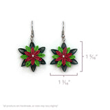 Holiday Poinsettia Quilled Earrings