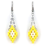 Lemon Pixel Quilled Earrings