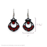Mod Red Quilled Earrings