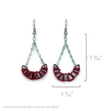 Scarlet Eclipse Quilled Earrings