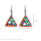 Triangle Triad Quilled Earrings