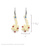 White Peacock Quilled Earrings