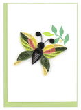 Gift enclosure card featuring a quilled butterfly design